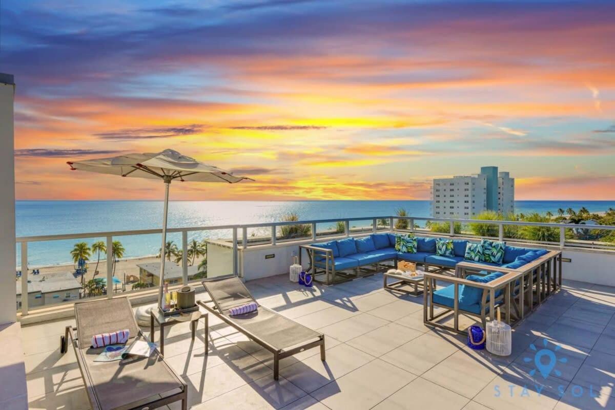 5 Beach Resort APT w FRONT BAY VIEW TERRACE UP TO 6 POOL Hollywood Exterior foto
